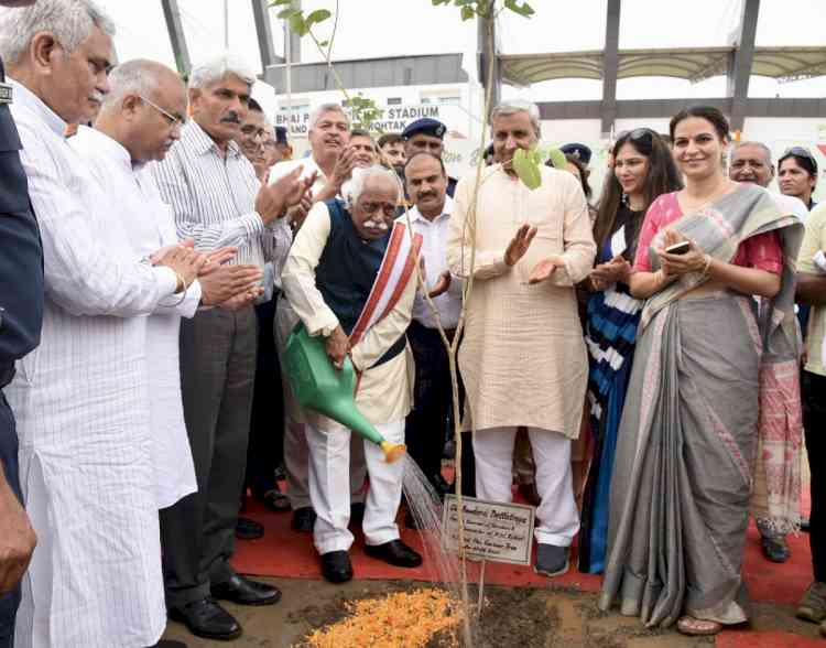 Governor Bandaru Dattatreya launches Mega- plantation drive in MDU