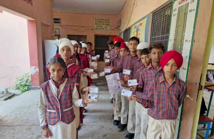 Students participate in voting Under Bal Sansad Program  