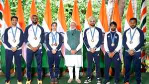 PM Modi meets India's Paris Olympic contingent at his residence