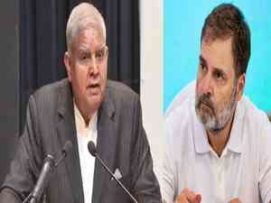 Person in Constitutional position giving wings to narrative aimed at destroying economy: V-P Dhankhar's dig at Rahul