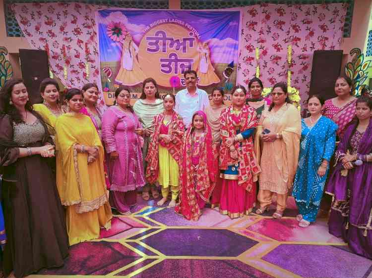 Teej festival celebrated at Dr. A.V.M Public Senior Secondary School