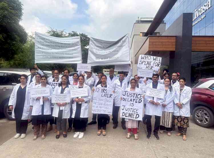 IMA strike call: Livasa Hospital docs carry out protest march