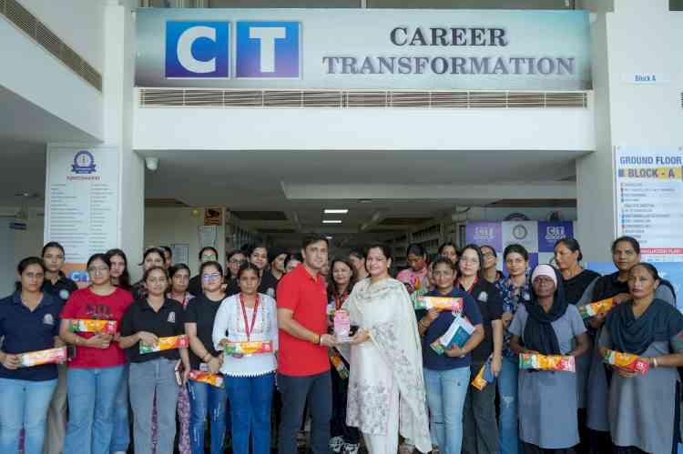 CT University’s Women Empowerment Cell Receives Generous Donation of 7,000 Sanitary Pads from Nine Foundation