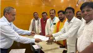 BJP's Jagannath Pradhan files nomination for Rajya Sabha bypoll from Odisha