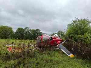 4 hurt in Mumbai-Hyderabad chopper crash near Pune; emergency landing failure suspected (Ld)