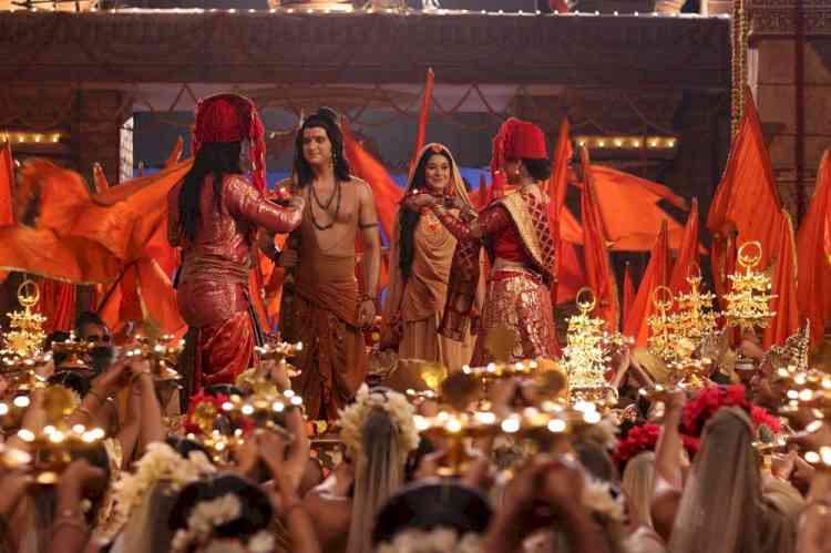 10000 live diyas and a special dance sequence by Chinni Prakash mark the magnificent return of Lord Ram and Sita to Ayodhya in Sony SAB’s Shrimad Ramayan