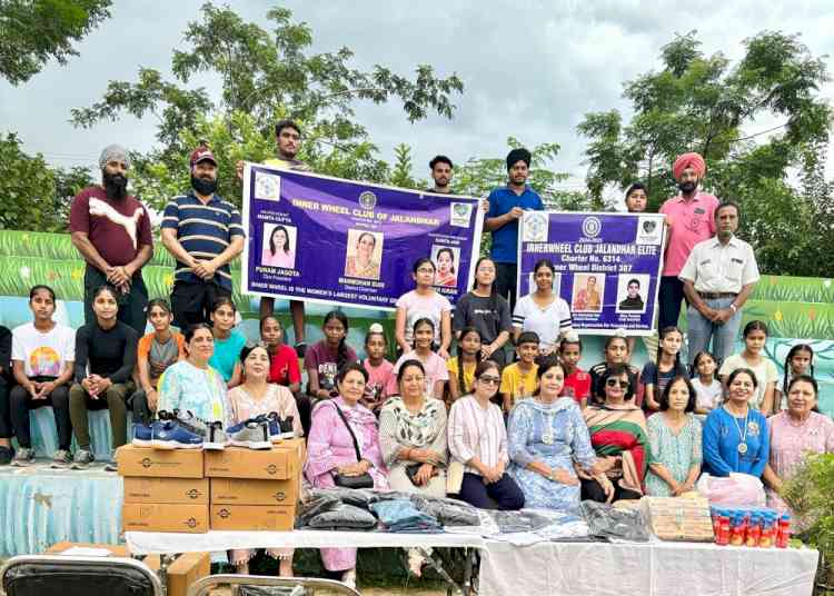 Inner Wheel Club of Jalandhar organised project to distribute sports gear and food items 