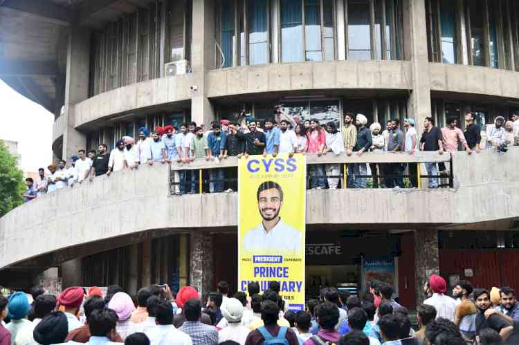 PU student council elections: CYSS presidential candidate Prince Chaudhary files nomination