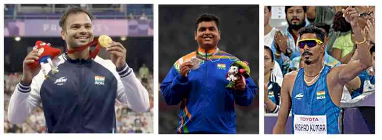 3 LPU's para athletes, Sumit Antil, Yogesh, and Nishad, clinched 1 gold and 2 silver medals at Paris Paralympic 2024