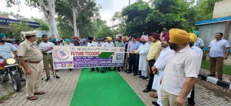 Future Tycoons' start-up challenge program- Atam Nagar MLA Sidhu flags off bike rally to promote Future Tycoons