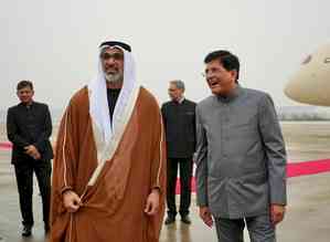 Crown Prince of Abu Dhabi arrives, to meet PM Modi on Monday