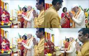 PM Modi attends Ganesh Puja at CJI Chandrachud’s residence