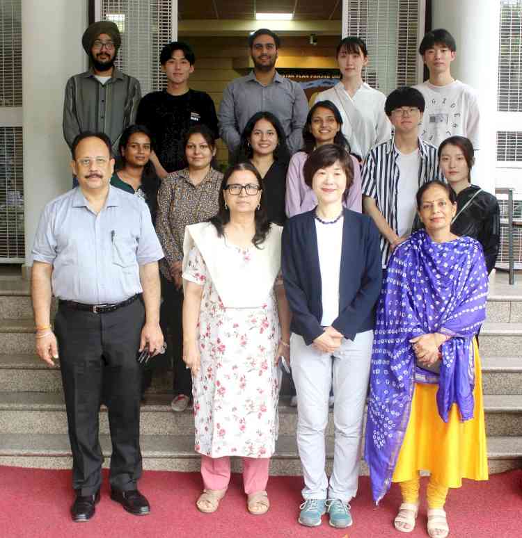 Japanese students visit Panjab University under Student Exchange Program