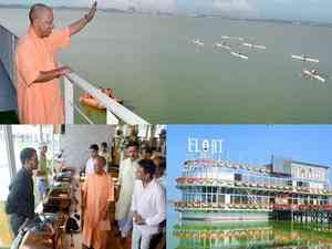 Yogi Adityanath inaugurates new floating restaurant at Ramgarh Taal in Gorakhpur