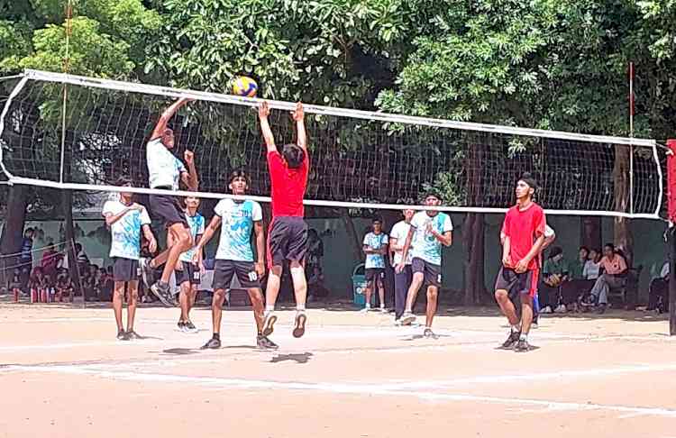 Second day of CBSE Cluster XVII Volleyball Games witnesses intense matches at Gian Jyoti Global School