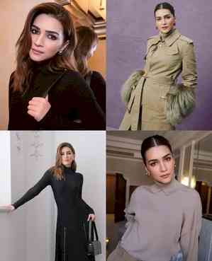 Kriti Sanon looks absolutely ravishing in trench coat with dramatic faux fur sleeves