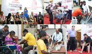 Sewa Pakhwada: Divyangs provided with free artificial limbs at a camp organised by IMF