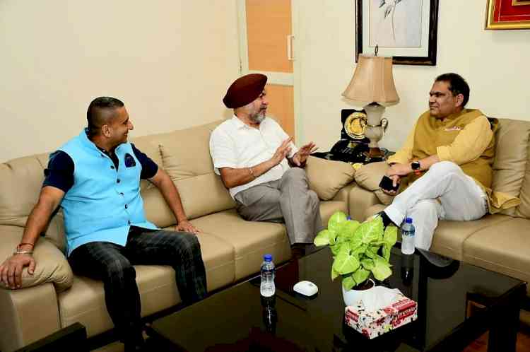 MP Arora meets new VC of Vet University Dr JPS Gill