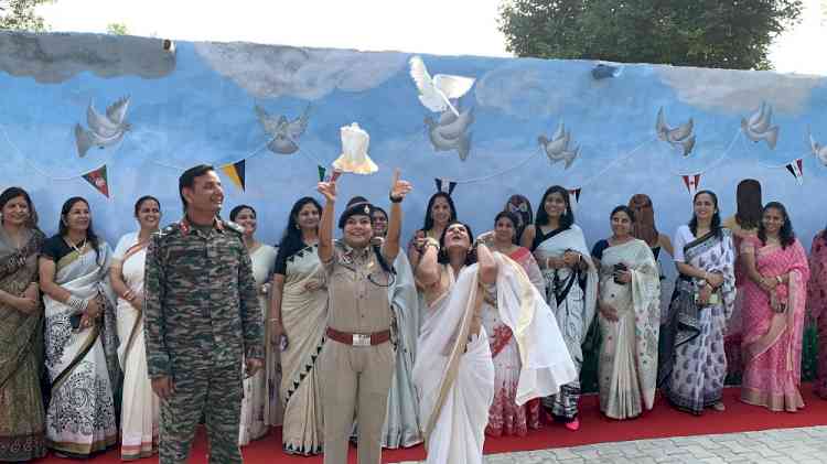 A demonstration of creativity and commitment to global harmony by Army Wives in Ferozepur Cantonment