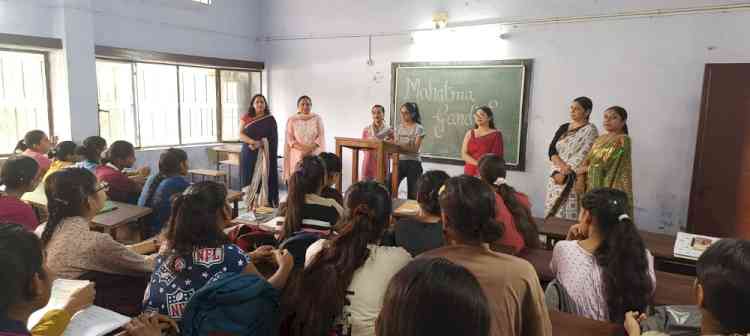 PCM SD College for Women holds Declamation Competition at Gandhi Jayanti