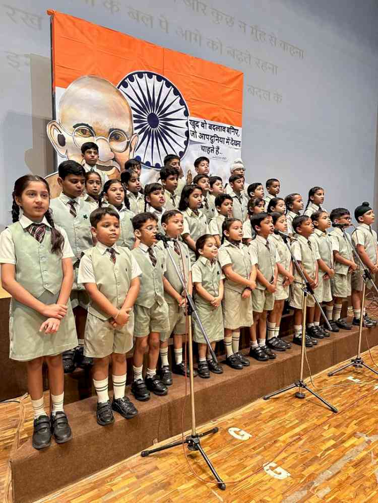 Gandhi Jayanti celebrated at Ivy World School with enthusiasm