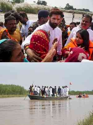 Chirag Paswan inspects flood-affected Saharsa in Bihar