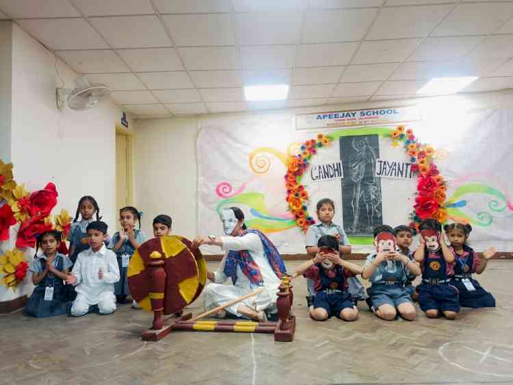 Celebration of Gandhi Jayanti at Apeejay School