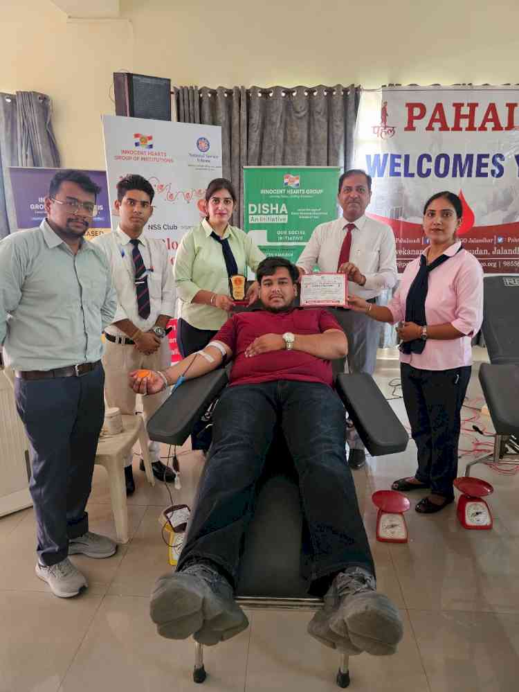 Innocent Hearts Group of Institutions Organizes Blood Donation Camp in Collaboration with PAHAL NGO