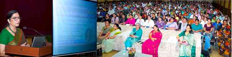 Principal Prof. Dr. Atima Sharma Dwivedi addresses students 