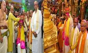 Brahmotsavam begins at Tirumala, CM offers silk robes