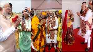 PM Modi welcomed by Banjara women, engages with community saints in Maha