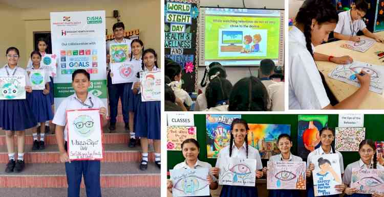 Under 'Disha- An Initiative', Innocent Hearts' students were made aware on the occasion of 'World Sight Day'