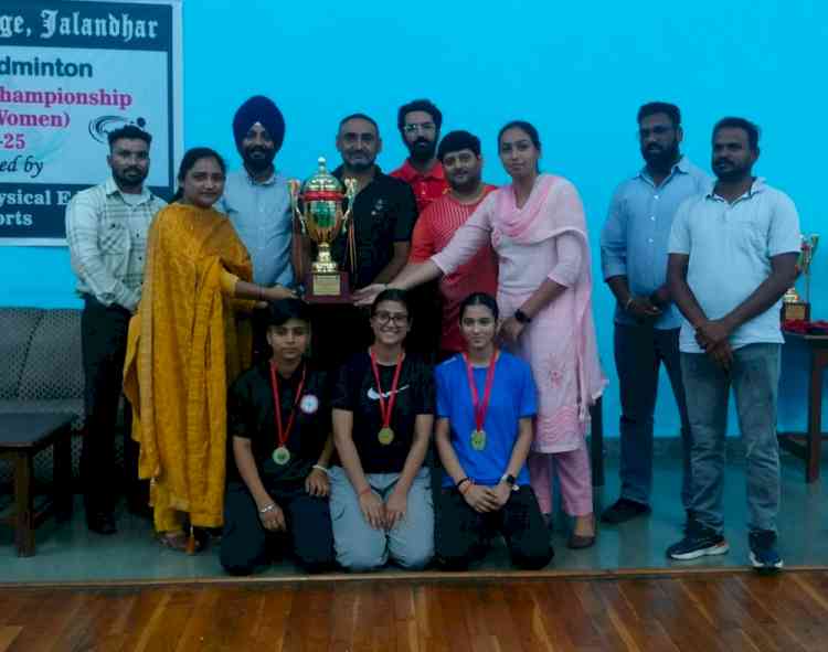 PCM S.D. College for Women triumphs in GNDU Badminton Inter College Competition