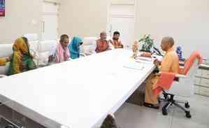 CM Yogi meets family of Bahraich violence victim