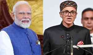 PM Modi greets Omar Abdullah, says Centre will work closely with him for J&K’s progress