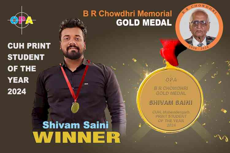 Shivam Saini Wins Prestigious B R Chowdhri Gold Medal at CUH