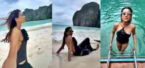 Nia Sharma takes a break for an ocean holiday