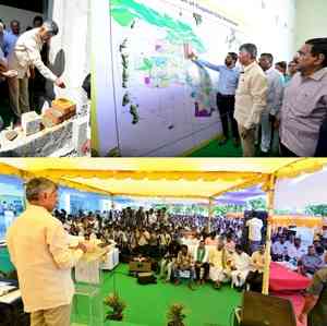 Chandrababu Naidu re-launches Amaravati project; sets three-year deadline