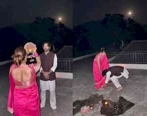 Vikrant Massey touches wife Sheetal’s feet on Karwa Chauth