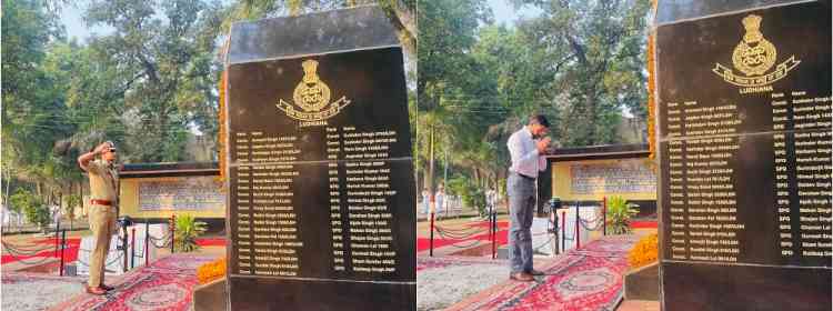 Police commemoration day observed, CP and DC pay tributes to martyrs in police lines