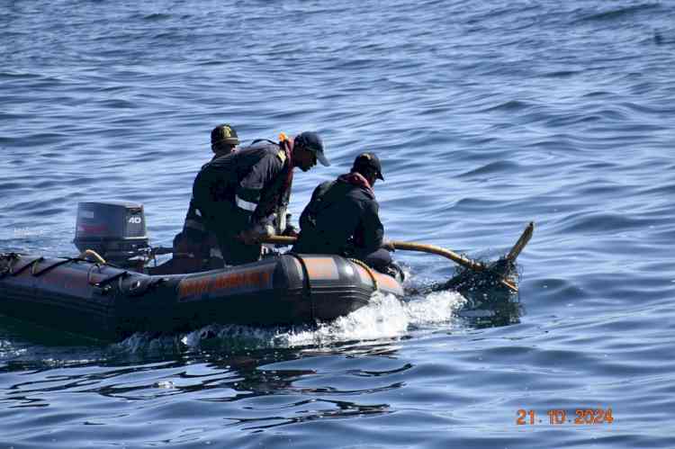 Indian CoastGuard rescues Olive Ridley Turtle from deadly net trap