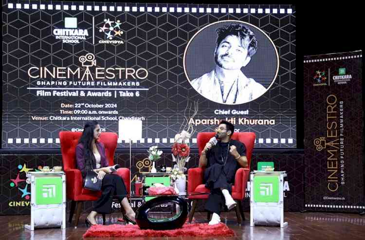 Chitkara International School and Cinevidya host CineMaestro: Shaping Future Filmmakers - Take 6 with Aparshakti Khurana