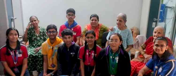 Ryan International students bond with elderly residents at Pune's Ananddham Old Age Home