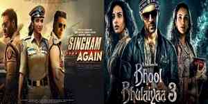 ‘Singham Again’ beats ‘Bhool Bhulaiyaa 3’ in advance bookings