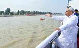 CM Nitish Kumar inspects Ganga Ghats, arrangements ahead of Chhath Puja in Patna