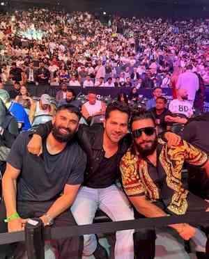 Varun Dhawan enjoys UFC night with his ‘boys’, Ranveer Singh, Aditya Roy Kapur