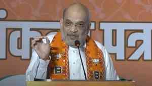 HM Shah unveils BJP's 'Sankalp Patra' for J'khand; prioritises 'Roti, Maati, Beti'