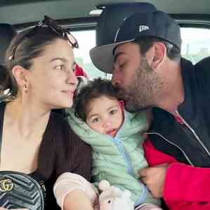 Ranbir Kapoor plants a sweet kiss on daughter Raha as she turns 2