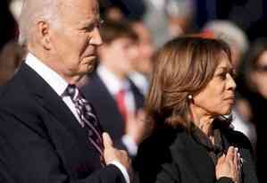 Harris appears with Biden for first time since conceding election