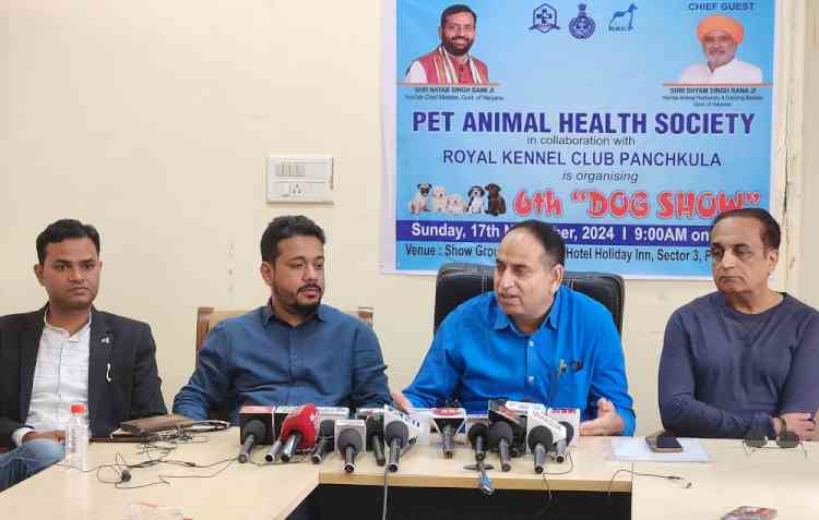 Royal Kennel Club Panchkula in collaboration with Animal Husbandry and Dairy Department to organise Mega Dog Show on Nov 17